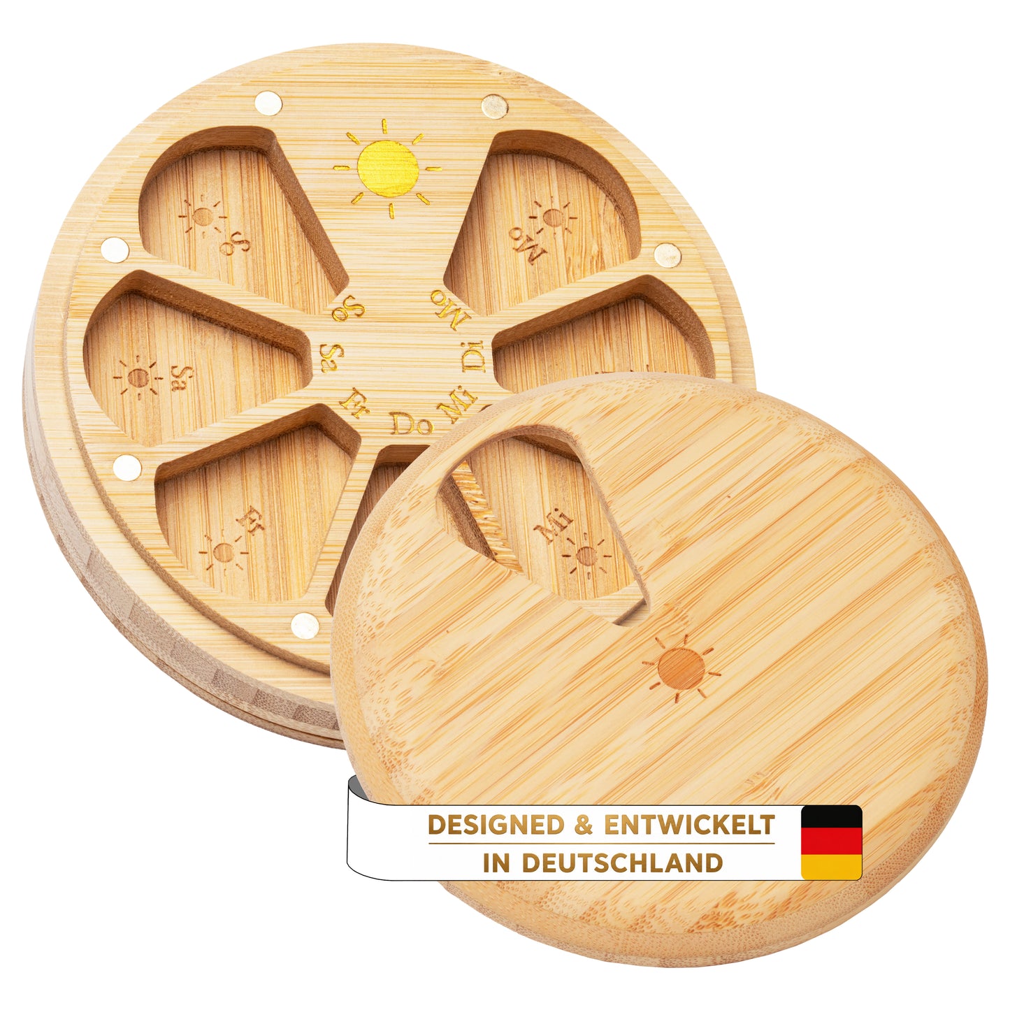 Doppelseitige Premium Pillenbox 12,5 CM