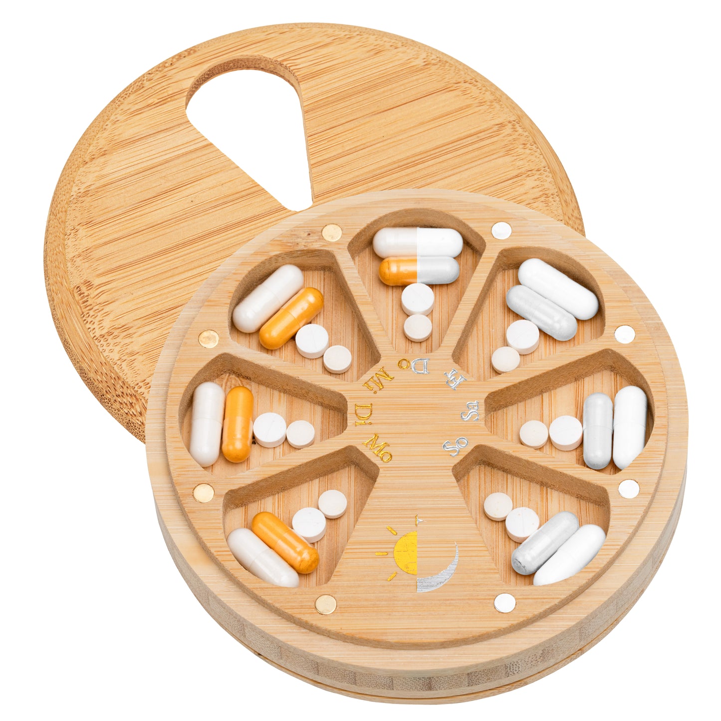 Doppelseitige Premium Pillenbox 12,5 CM