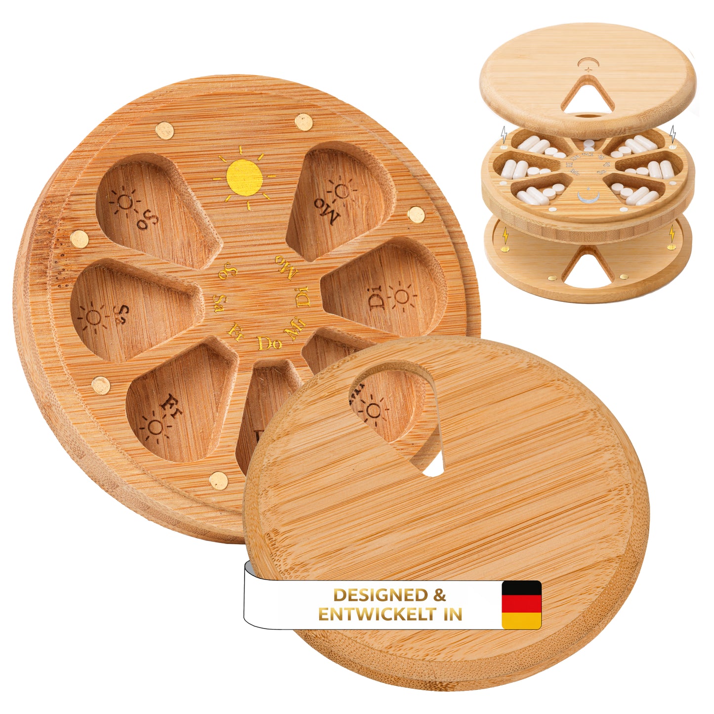 Doppelseitige Premium Pillenbox 11CM